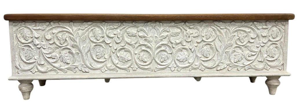 Carved storage / blanket box