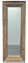 Teak narrow mirror