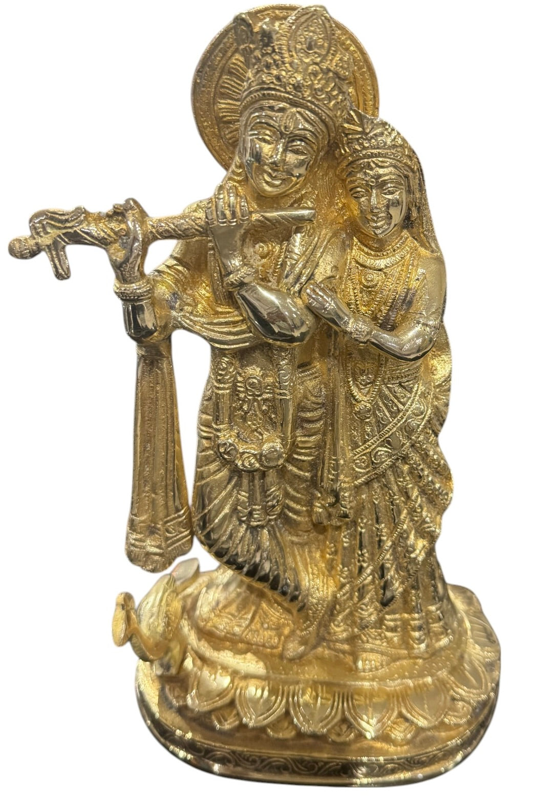 Radha Krishna brass statue