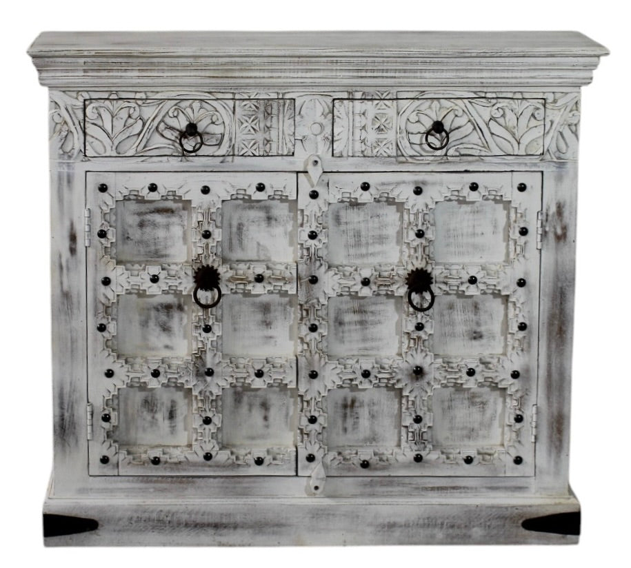 2 door 2 drawer narrow cabinet