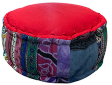 Bohemian patchwork ottoman
