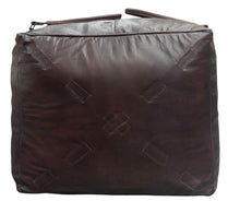 Premium leather large ottoman