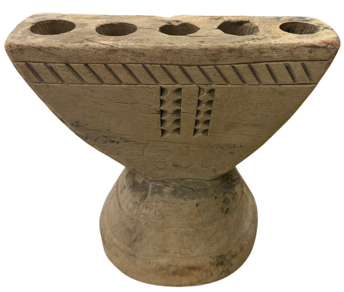 Vintage bleached candle holder