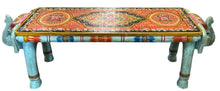 Hand painted elephant bench