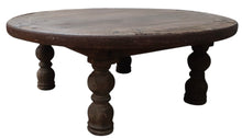 Round camel cart coffee table large