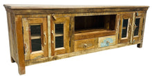 Reclaimed wood t v unit