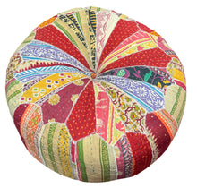 Recycled fabric ottoman