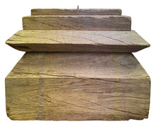 Antique Wooden Pillar Column Base Candle Holder Original Old Hand Carved