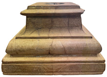 Antique Wooden Pillar Column Base Candle Holder Original Old Hand Carved