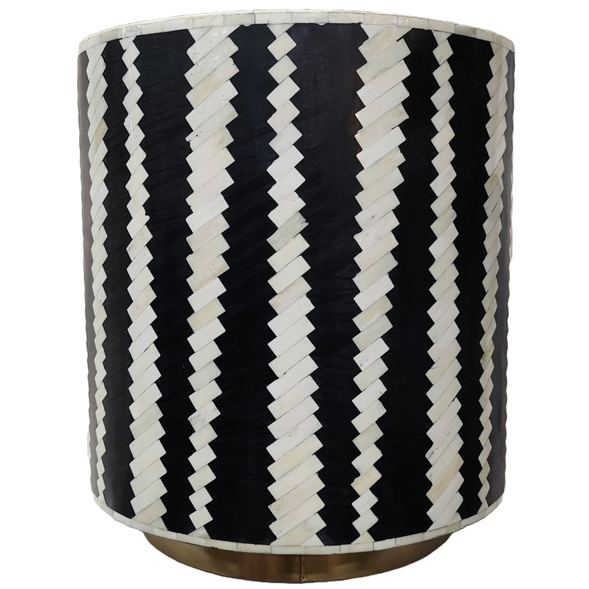 Bone Inlay Side Stool