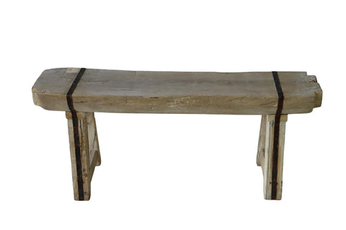 Narrow teak bench