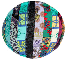 Bohemian patchwork ottoman
