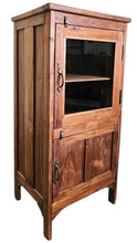 Teak single door glass cabinet