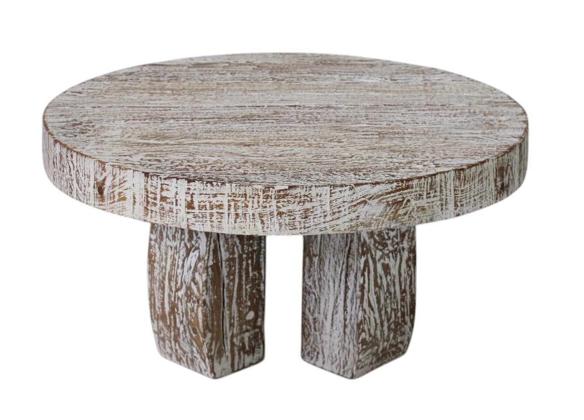 Teak round coffee table – Akasha Furniture and Homewares