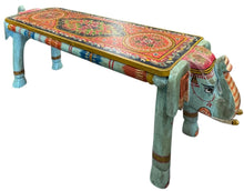 Hand painted elephant bench
