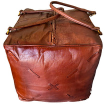 Quality leather ottoman