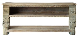 Unique console teak wood