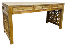 Wooden carved desk / console