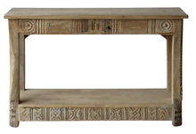 Bleached carved console