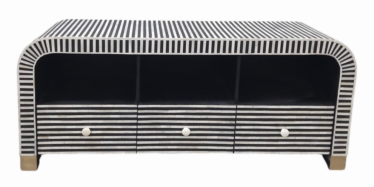 Bone inlay entertainment unit