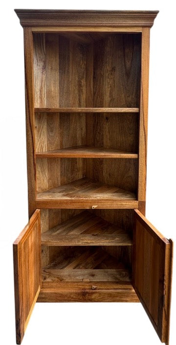 Corner timber cabinet / display unit