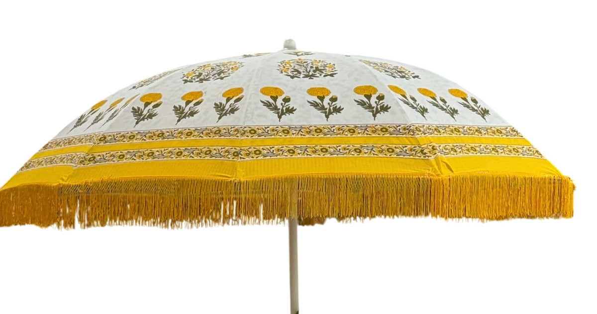 Handmade block print umbrella