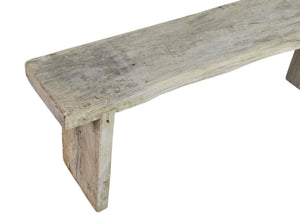 Narrow teak bench