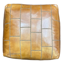 Quality leather ottoman