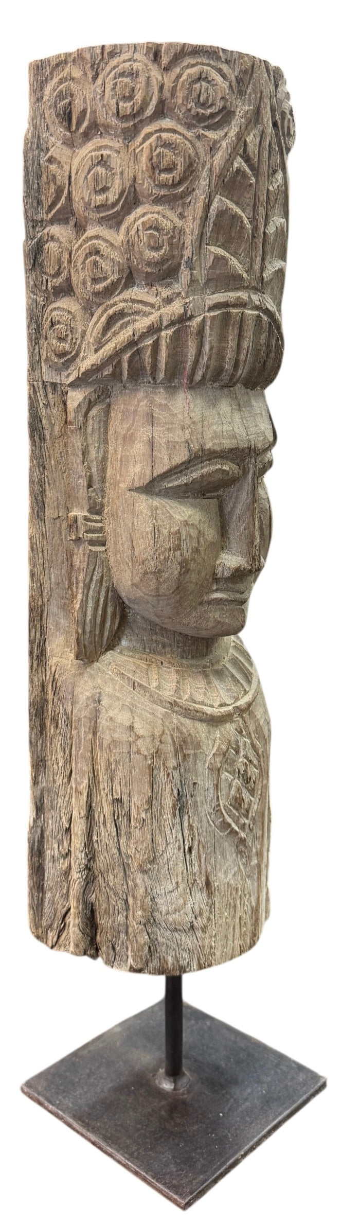 Antique wooden tribal goddess