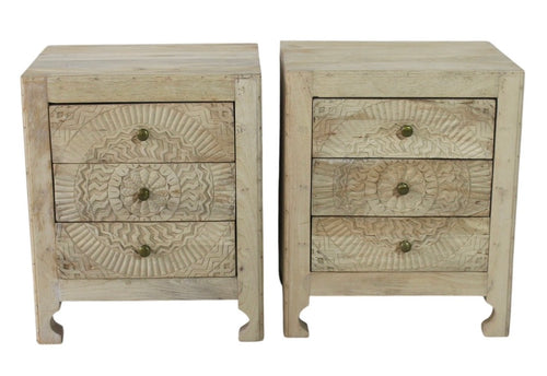Teak bedside