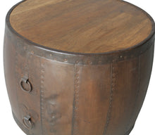 Round rustic coffee table