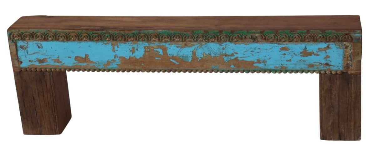 Unique wooden narrow bench