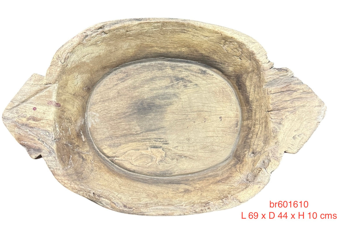 Large vintage teak bowl