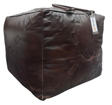 Premium leather large ottoman