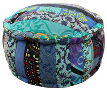 Bohemian patchwork ottoman