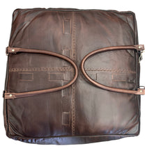 Premium leather large ottoman