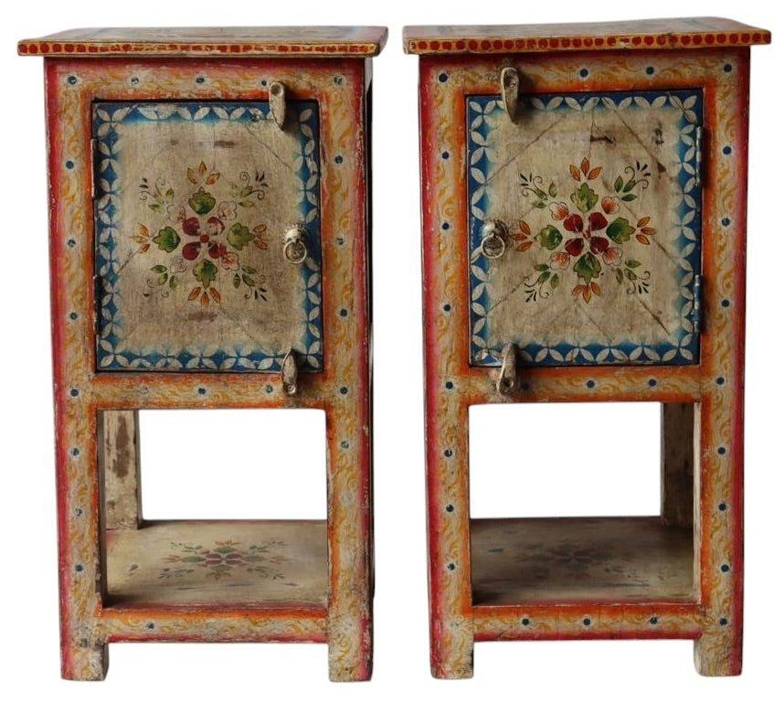 Handpainted bedside / sidetable