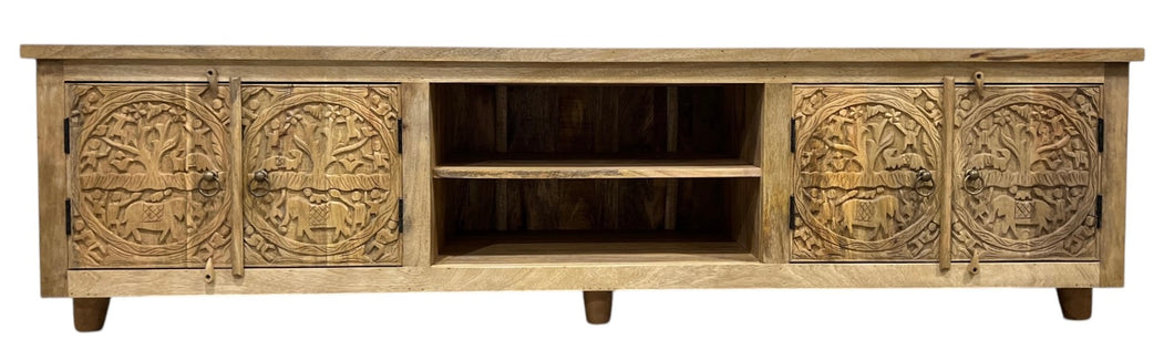 Carved entertainment unit