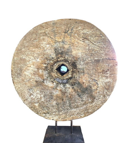 Vintage Chakki Wheel Decor