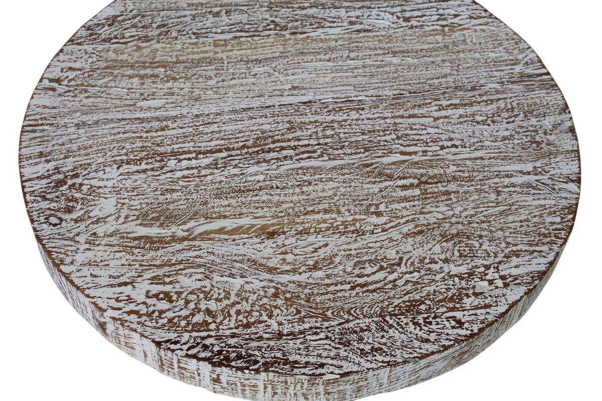 Teak round coffee table