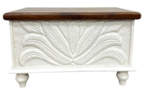 Blanket box carved
