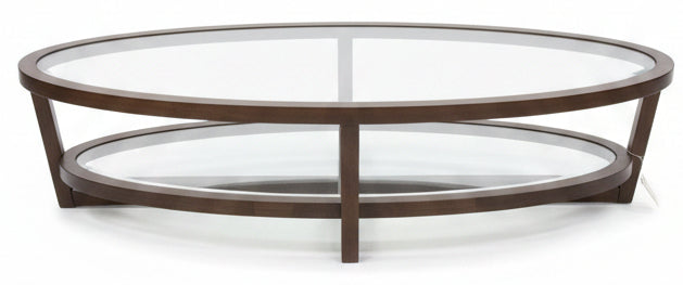 oval shape glass coffee table 
