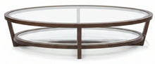 oval shape glass coffee table 