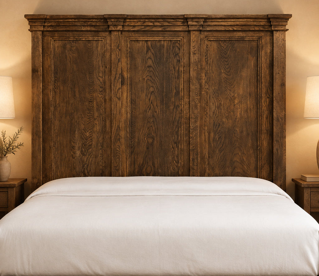 American oak queen bedhead