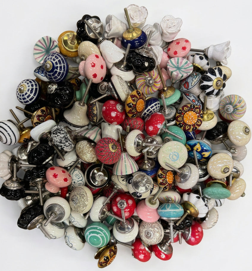 Handmade ceramic knobs
