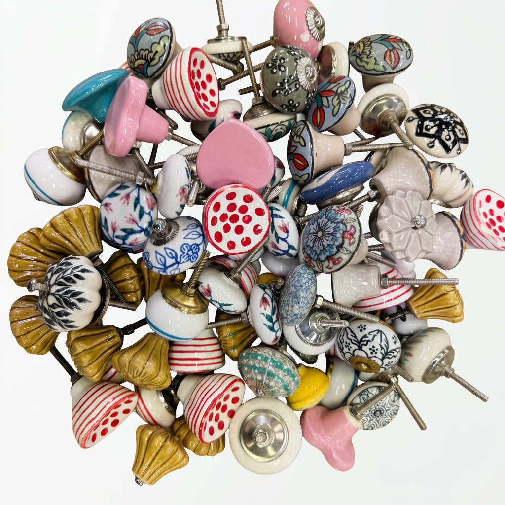 Handmade ceramic knobs
