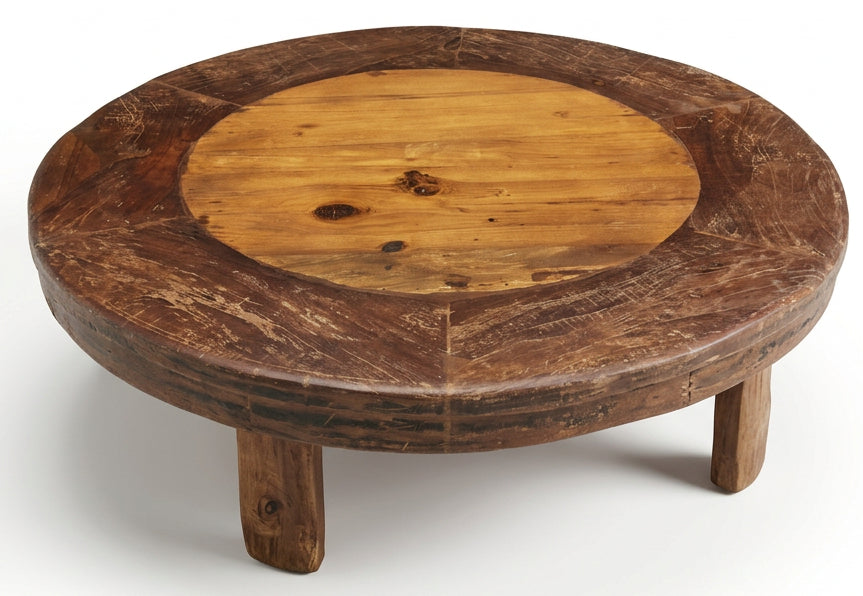 Camel cart rustic coffee table