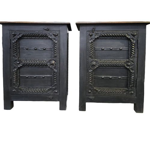 Bedside Old Door - Black