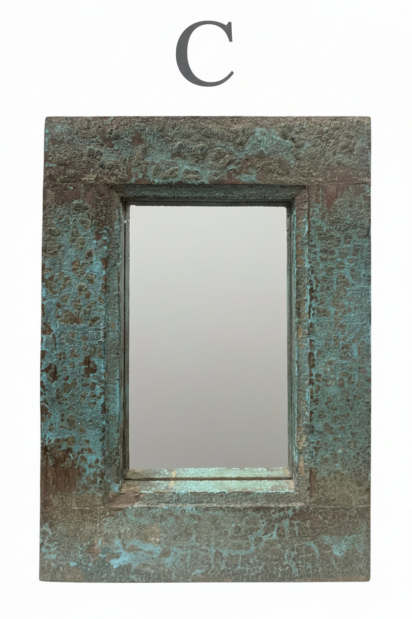 Old teak mirror