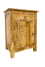 Natural wood bedside